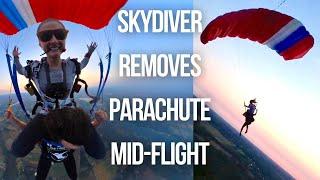 Female Skydiver REMOVES PARACHUTE Mid-Flight!!