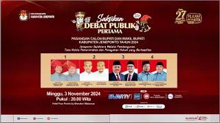 DEBAT PUBLIK PERTAMA, PEMILIHAN CALON BUPATI DAN WAKIL BUPATI KAB. JENEPONTO TAHUN 2024