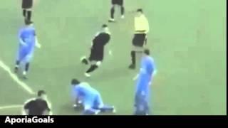 Football or WWE?! Players Fight During a Match - I Dare You Not to Laugh!