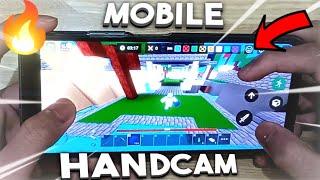 Bedwars mobile handcam with yuzi kit...(roblox bedwars)