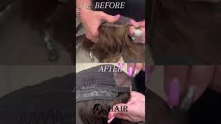 Wig adjustment at Hair a la Mode