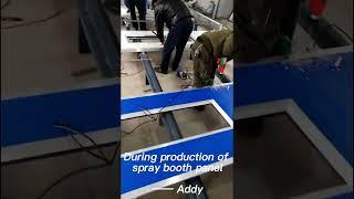 During production of spray booth panel #paintbooth #bakingroom #spraybooth #dryingroom #carpainting