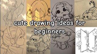 best drawing ideas for beginners | part-4 | cute drawings | aesthetic |