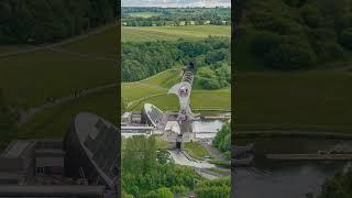 The famous Falkirk Wheel rotating #timelapse #drone #falkirk #scotland #canal