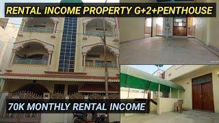 Rental Income Property | G+2+Penthouse | Independent House For Sale in Hyderabad Moin Bagh |