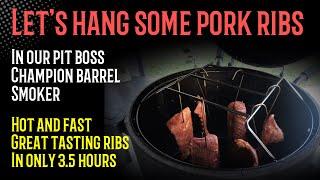 How to smoke hot and fast pork ribs in your pit boss champion barrel smoker