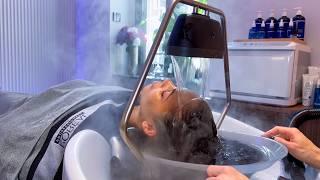 ASMR: Relaxing Japanese Headspa Water Massage (with Scalp Analysis, Massage, Shampoo)