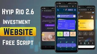 Built Your Own Hyip Investment Website With Admin Panel || Hyip Rio 2.6 Latest Version Php Script