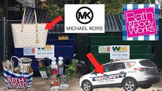 I FOUND MICHAEL KORS DUMPSTER DIVING!!! (GETTING CAUGHT BY SECURITY..)