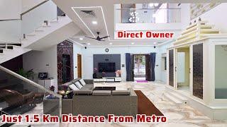 Owner: 9440286960 || Fully Furnished G+3 Triplex Villa For Sale || 2 Min Drive From Metro Hyderabad