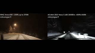 RING Xenon200 vs ACUMA Nova-S 20000lm LED Winter Road Test