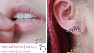 CHANGING ALL 10 OF MY PIERCINGS | the struggle is real