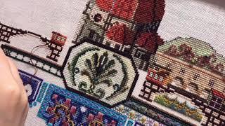 Flosstube Stitch With Me #26 Chatelaine The Tuscany Town Mandala  cross stitch クロスステッチ