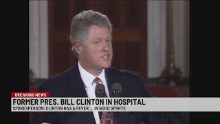 Bill Clinton is hospitalized with a fever but in good spirits, spokesperson says