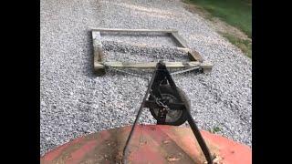 OldGuyDIY Best $40 No Weld Gravel Driveway Drag Leveler Plane, 2 pc 4x6 Post, Steel T Post, 2x4