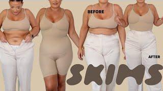 TRYING SKIMS BEST SELLING SHAPEWEAR | BEFORE & AFTER