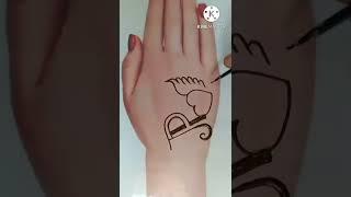 P letter heart tattoo mehndi design|P name tattoo on hand Designs2022#newshorts#youtubeshorts#shorts