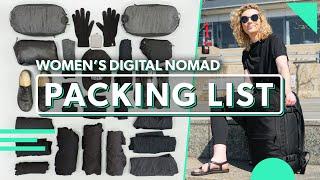 Women’s Digital Nomad Packing List | Clothing & Toiletries For Minimalist Carry On Travel