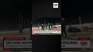 G20: CNN flagra Macron caminhando à noite pela orla de Copacabana, no Rio #Shorts