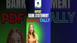 Pdf bank statement important in tally prime  | how to import pdf bank statement in tally #shorts