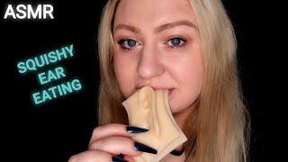 ASMR SQUISHY EAR EATING, LICKING & SUCKING (WHISPERING)