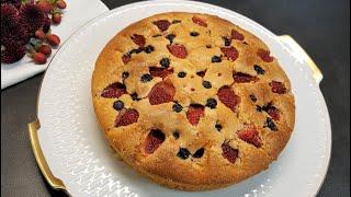 Quick Berry Pie in 5 minutes, Stir, Bake and Done! Simple Recipe