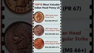 TOP 10 Most Valuable Indian Head Penny #coin #penny #coincollecting