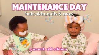 5 Month Baby Maintenance Day: Hair, Skin, Nails & More!