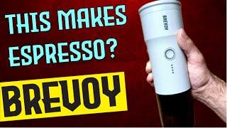 BREVOY - THE BEST portable espresso maker?  Brevoy Review.