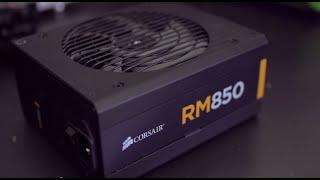 Linus demonstrates the new Corsair RM Series 80 PLUS Gold fully modular power supplies