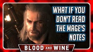 Witcher 3  Return to the Unseen Elder before Reading the Mage's Notes   BLOOD AND WINE 