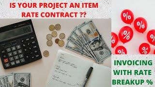 How to Prepare a Payment Application ? | Item Rate Contract | Rate Breakups