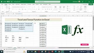 Tocol and Torow Functions in Excel | Change multiple array data into one single Row or Column