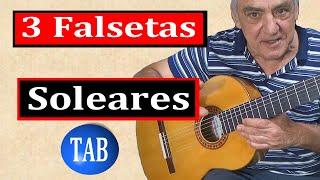 3 falsetas for Soleares - flamenco guitar tutorial - Tab