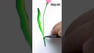 Rose One Stroke  | Shay Art #shorts #art #shayart