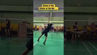 Chaos in the Center of the Court ‍↕️ #badminton #netgame #shorts