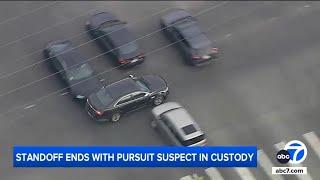 FULL CHASE: Driver sideswipes cars during wild pursuit in the San Fernando Valley