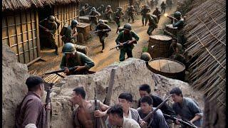 Japs sweep the village,unaware every household has tunnels,causing the Japs to cry out in despair!