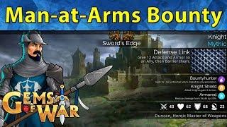 Gems of War: Bounty Hunter Man-at-Arms Teams and First Instance of Potion Bounty Hunter