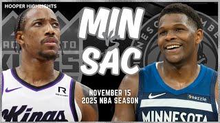 Minnesota Timberwolves vs Sacramento Kings Full Game Highlights | Nov 15 | 2025 NBA Season