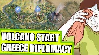 Volcano Starts are CURSED - Civ 6 Greece Diplomatic game