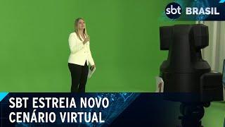 Novo cenário virtual do jornalismo estreia no SBT | SBT Brasil (07/10/24)