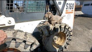 Changing a tire machine to a track machine