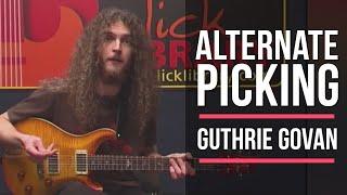 Guthrie Govan Alternate Picking Guitar Lesson Masterclass  | Licklibrary Guitar Lessons