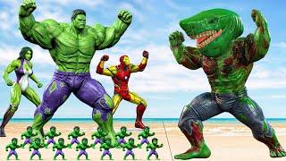 Recuse Team HULK Family Vs SHARK HULK, JOKER: Who Is The King Of Super Heroes ? | LIVE STORY ACTION