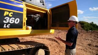 Komatsu PC360LC-11 hydraulic excavator - pre-operation inspection