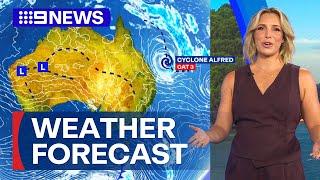 Australia Weather Update: Cyclone to send showers and winds to Queensland | 9 News Australia