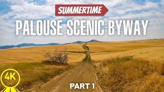 4K Palouse Scenic Byway - American Road Trip with Beautiful Music - Washington State, USA - Part #1