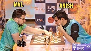 Anish Plays FRENCH DEFENSE against a FRENCH PLAYER | MVL vs. Anish | Tech Mahindra Global Chess 2024