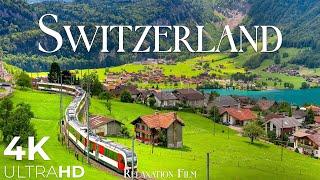 SWITZERLAND • 4K Relaxation Film: Winter to Spring • Relaxing Music - Nature 4k Video UltraHD